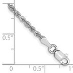 Leslie's 10k White Gold 2.25mm Diamond-Cut Rope Chain - Image 2
