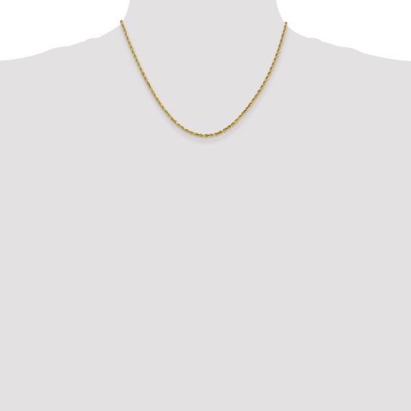 Leslie's 10k White Gold 2.5mm Diamond-Cut Rope Chain - Image 4