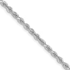 Leslie's 10k White Gold 2.5mm Diamond-Cut Rope Chain