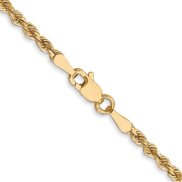 Leslie's 10k White Gold 2.5mm Diamond-Cut Rope Chain - Image 3
