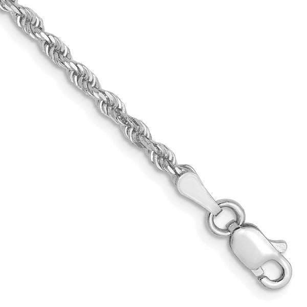 Leslie's 10k White Gold 2.5mm Diamond-Cut Rope Chain