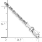 Leslie's 10k White Gold 2.5mm Diamond-Cut Rope Chain - Image 2