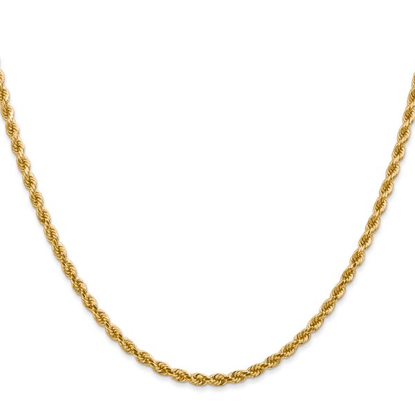 Leslie's 10k White Gold 2.75mm Diamond-Cut Rope Chain - Image 2