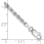 Leslie's 10k White Gold 2.75mm Diamond-Cut Rope Chain - Image 2
