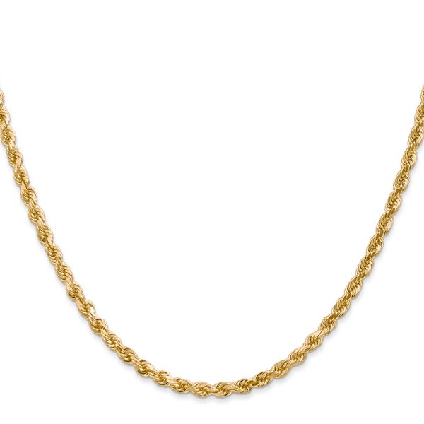 Leslie's 10k White Gold 3mm Diamond-Cut Rope Chain - Image 2