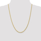 Leslie's 10k White Gold 3mm Diamond-Cut Rope Chain - Image 4
