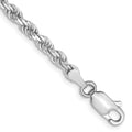 Leslie's 10k White Gold 3mm Diamond-Cut Rope Chain