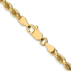Leslie's 10k White Gold 3.5mm Diamond-Cut Rope Chain - Image 3