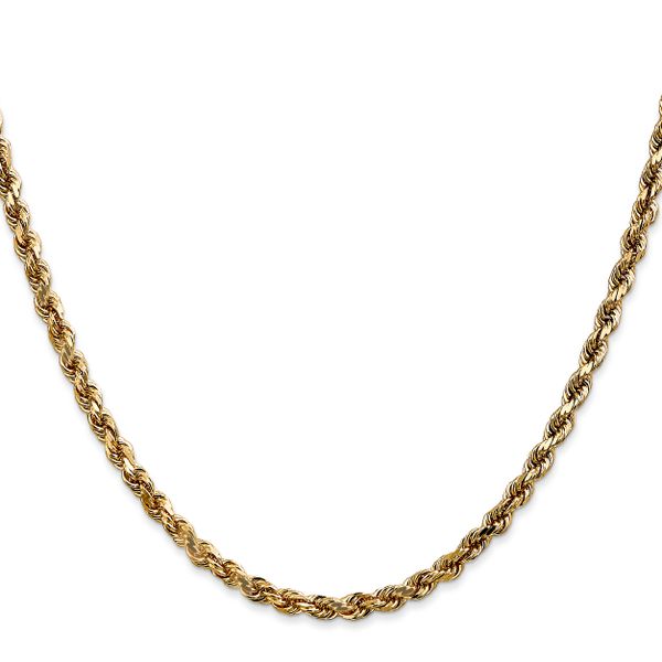 Leslie's 10k White Gold 3.5mm Diamond-Cut Rope Chain - Image 2