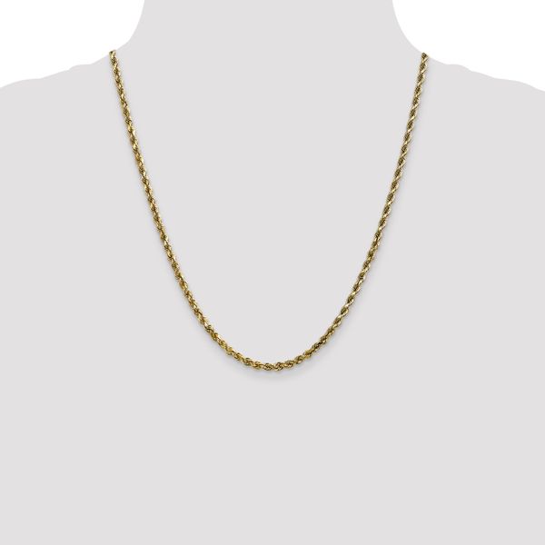 Leslie's 10k White Gold 3.5mm Diamond-Cut Rope Chain - Image 4
