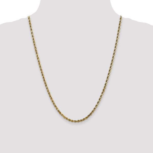 Leslie's 10k White Gold 3.5mm Diamond-Cut Rope Chain - Image 4
