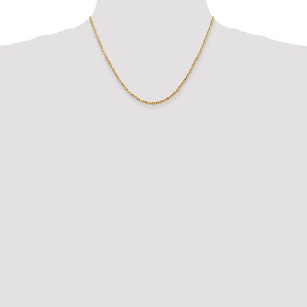 Leslie's 10k 2.25mm Diamond-Cut Lightweight Rope Chain - Image 4