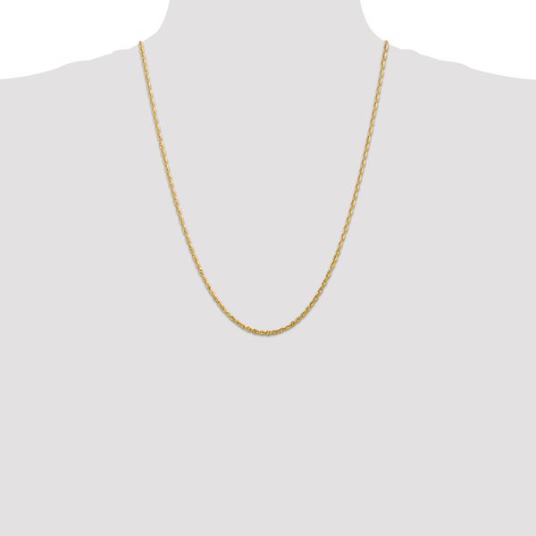 Leslie's 10k 2.25mm Diamond-Cut Lightweight Rope Chain - Image 4