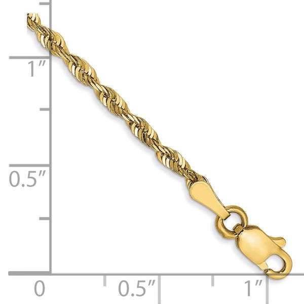 Leslie's 10k 2.25mm Diamond-Cut Lightweight Rope Chain - Image 2