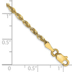 Leslie's 10k 2.25mm Diamond-Cut Lightweight Rope Chain - Image 2