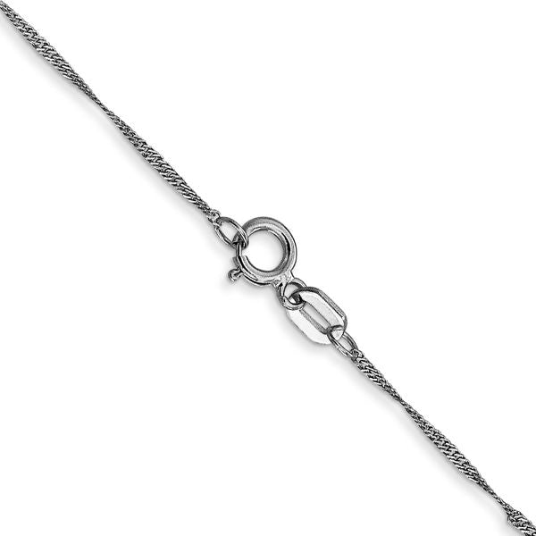 Leslie's 10k WG 1mm Singapore Chain - Image 3