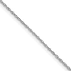 Leslie's 10k WG 1mm Singapore Chain