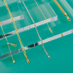 Leslie's 10k 1mm Sparkle Singapore Chain - Image 5