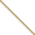 Leslie's 10k 1mm Sparkle Singapore Chain