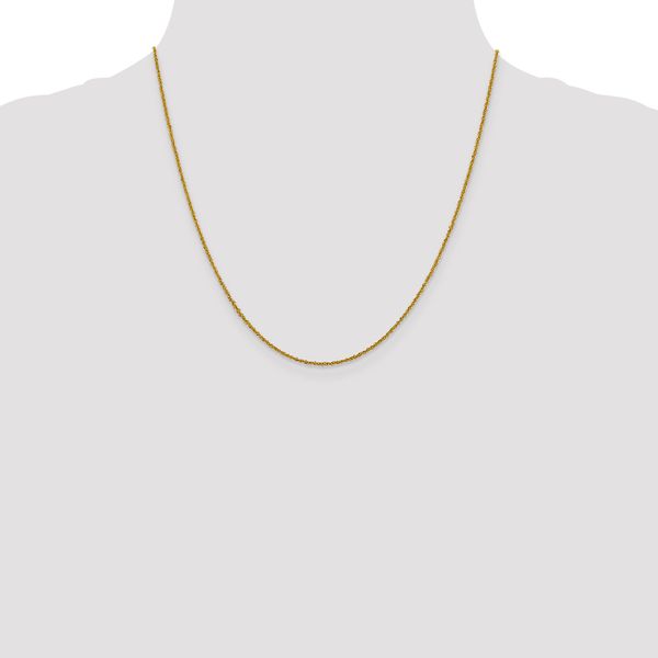 Leslie's 10k 1mm Sparkle Singapore Chain - Image 4