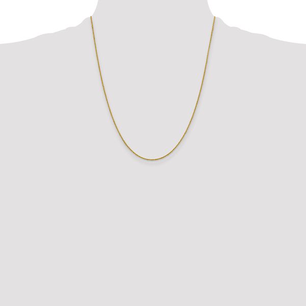 Leslie's 10k 1mm Sparkle Singapore Chain - Image 4