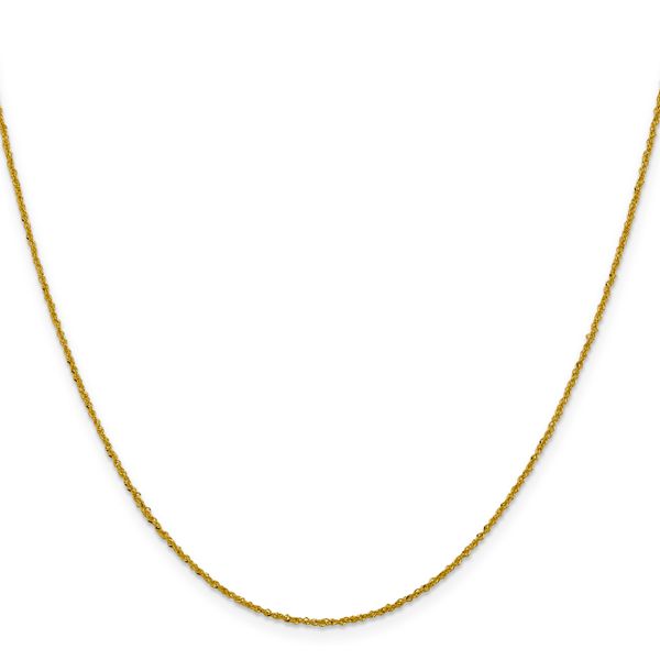 Leslie's 10k 1mm Sparkle Singapore Chain - Image 2
