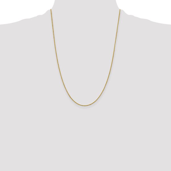 Leslie's 10k 1mm Sparkle Singapore Chain - Image 4