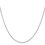 Leslie's 10k White Gold 1mm Sparkle Singapore Chain - Image 2