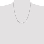 Leslie's 10k White Gold 1mm Sparkle Singapore Chain - Image 4