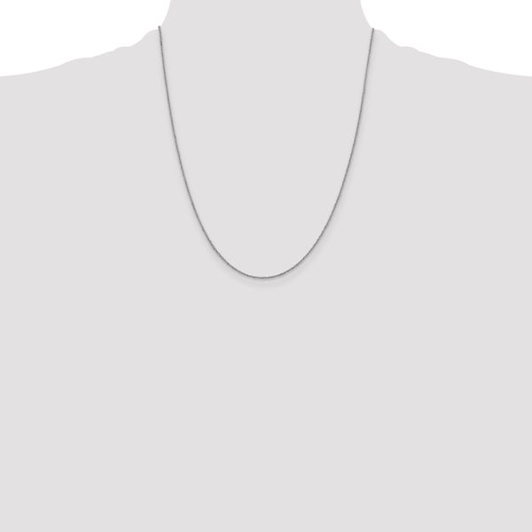 Leslie's 10k White Gold 1mm Sparkle Singapore Chain - Image 4