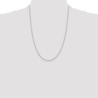 Leslie's 10k White Gold 1mm Sparkle Singapore Chain - Image 4
