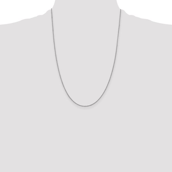 Leslie's 10k White Gold 1mm Sparkle Singapore Chain - Image 4