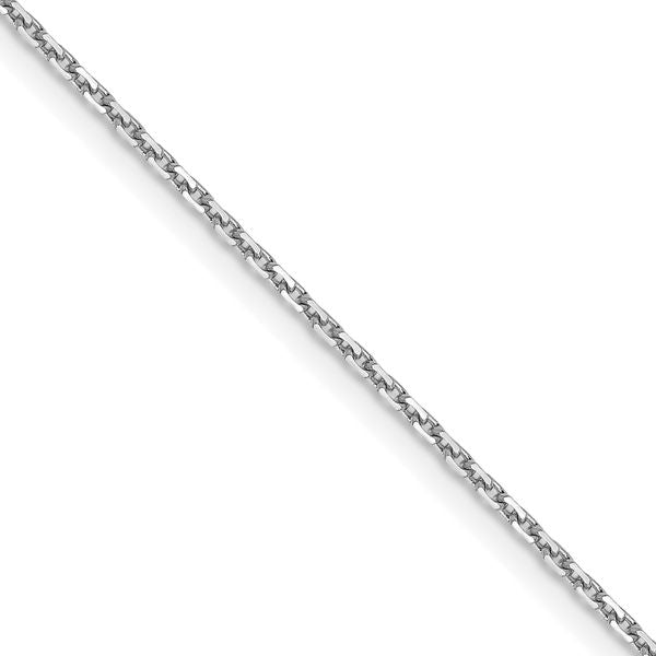 Leslie's 10k White Gold 1.05mm D/C Cable Chain