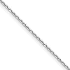 Leslie's 10k White Gold 1.05mm D/C Cable Chain