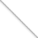 Leslie's 10k White Gold .8mm D/C Cable with Lobster Clasp Chain