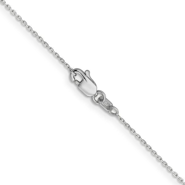 Leslie's 10k White Gold .8mm D/C Cable with Lobster Clasp Chain - Image 3
