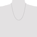 Leslie's 10k White Gold .8mm D/C Cable with Lobster Clasp Chain - Image 4