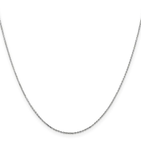 Leslie's 10k White Gold .8mm D/C Cable with Lobster Clasp Chain - Image 2