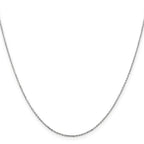 Leslie's 10k White Gold .8mm D/C Cable with Lobster Clasp Chain - Image 2