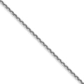 Leslie's 10k White Gold .95mm D/C Cable Chain