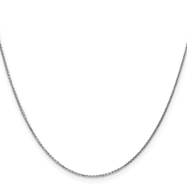 Leslie's 10k White Gold .95mm D/C Cable Chain - Image 2