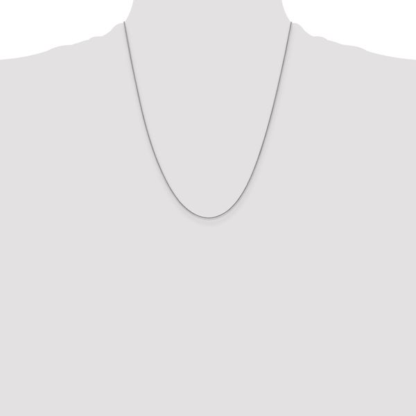 Leslie's 10k White Gold .8mm Spiga Chain - Image 4
