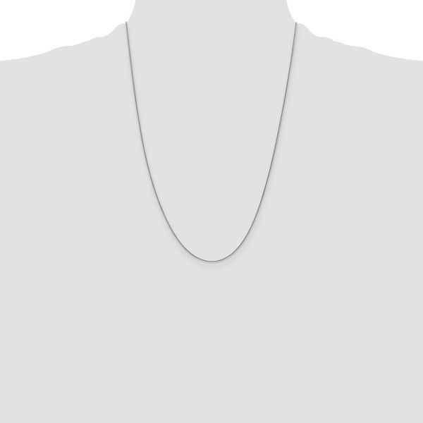 Leslie's 10k White Gold .8mm Spiga Chain - Image 4