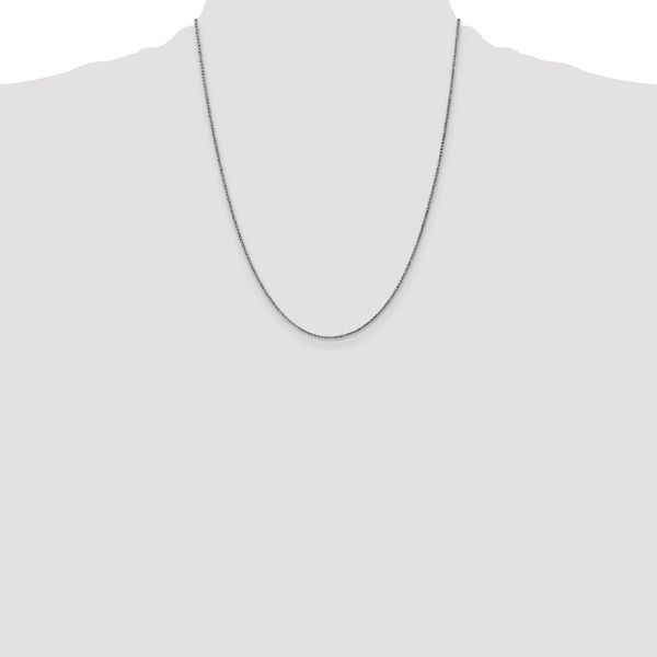 Leslie's 10k White Gold 1.25mm D/C Spiga Chain - Image 4