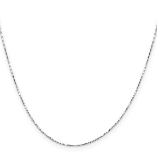 Leslie's 10k White Gold .5mm Baby Box Chain - Image 2