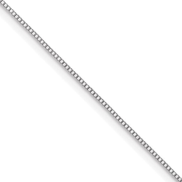 Leslie's 10k White Gold .5mm Baby Box Chain