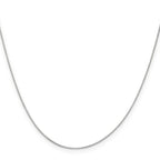 Leslie's 10k White Gold .5mm Baby Box Chain - Image 2