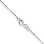 Leslie's 10k White Gold .5mm Baby Box Chain - Image 3