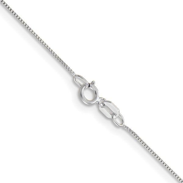 Leslie's 10k White Gold .5mm Baby Box Chain - Image 3