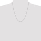 Leslie's 10k White Gold .5mm Baby Box Chain - Image 4
